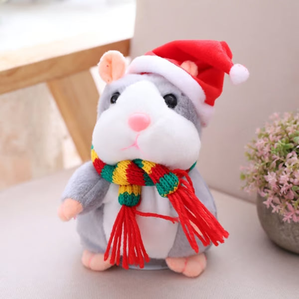Repeats What You Say! Talking Hamster Plush Toy with Head Bobbing Action