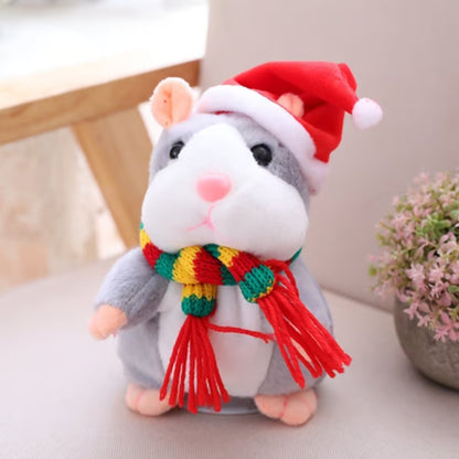 Repeats What You Say! Talking Hamster Plush Toy with Head Bobbing Action
