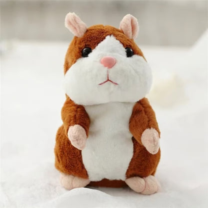 Repeats What You Say! Talking Hamster Plush Toy with Head Bobbing Action