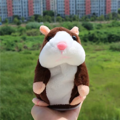 Repeats What You Say! Talking Hamster Plush Toy with Head Bobbing Action
