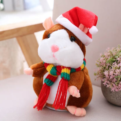 Repeats What You Say! Talking Hamster Plush Toy with Head Bobbing Action