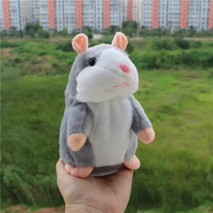 Repeats What You Say! Talking Hamster Plush Toy with Head Bobbing Action