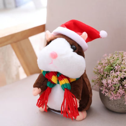 Repeats What You Say! Talking Hamster Plush Toy with Head Bobbing Action