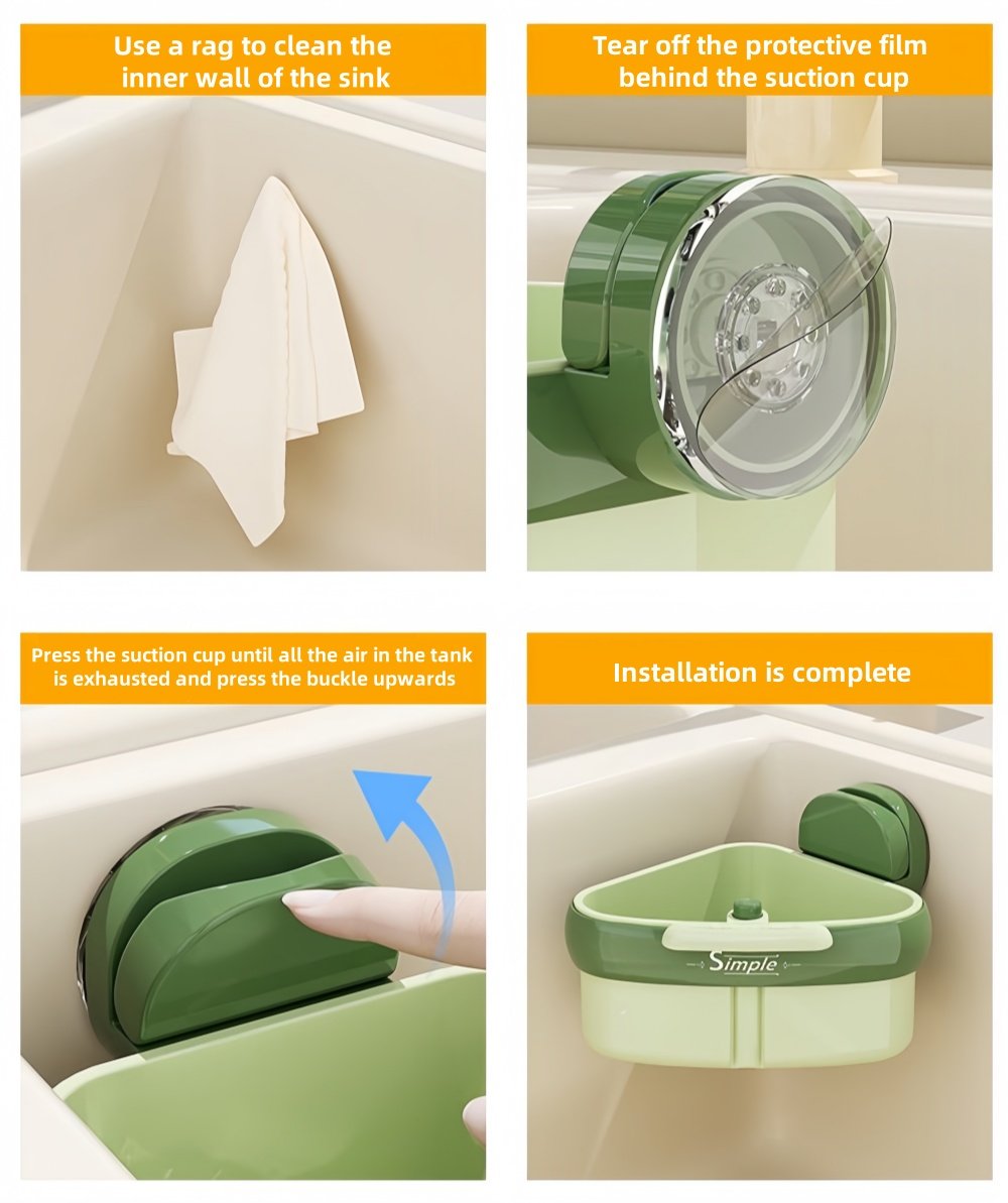 🔥LAST DAY 70% OFF🔥-Suction Cup Sink Corner Rack